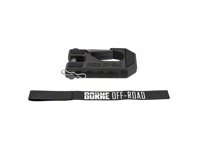 Borne Off-Road Winch Hook with Hand Tether; Blue