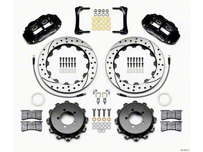 Wilwood Narrow Superlite 4R Rear Kit 12.88in Drilled 2012-Up Toyota - 140-12871-D