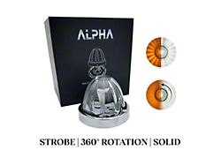 BTS Lighting Alpha Series Glass is Class Dual Color 3-Mode Emergency LED Watermelon Light; Amber/White (Universal; Some Adaptation May Be Required)