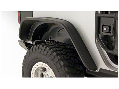 Bushwacker 07-18 Jeep Wrangler Flat Style Flares 2pc Fits 2-Door - 10052-07