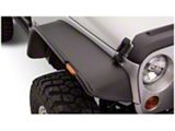 Bushwacker 07-18 Jeep Wrangler Flat Style Flares 2pc - Black - 10053-07