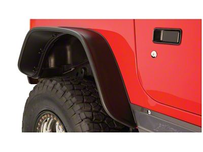 Bushwacker 97-06 Jeep TJ Flat Style Flares 2pc - Black - 10056-07