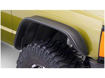 Bushwacker 84-01 Jeep Cherokee Flat Style Flares 2pc - Black - 10063-07