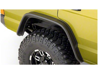 Bushwacker 84-01 Jeep Cherokee Flat Style Flares 2pc - Black - 10064-07