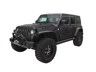 Bushwacker 2018+ Jeep Wrangler JL Unlimited Flat Style Flares 4pc - 10923-07