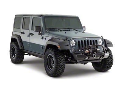 Bushwacker 07-18 Jeep Wrangler Unlimited Pocket Style Flares 2pc 4-Door - 10080-02