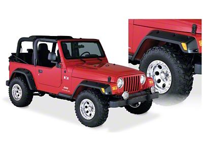 Bushwacker 97-06 Jeep TJ Pocket Style Flares 4pc - Black - 10917-07