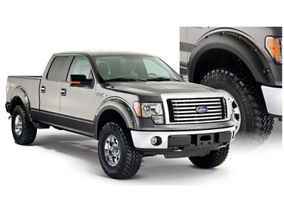 Bushwacker 09-14 Ford F-150 Styleside Pocket Style Flares 4pc 67.0/78.8/97.4in - 20929-02