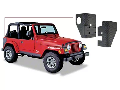 Bushwacker 97-06 Jeep Wrangler Trail Armor Rear Corners - Black - 14001