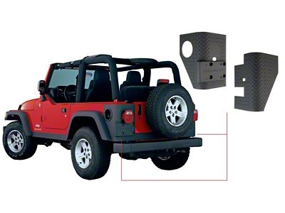 Bushwacker 97-06 Jeep Wrangler Trail Armor Rear Corners - Black - 14004