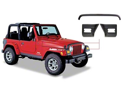 Bushwacker 97-06 Jeep Wrangler Trail Armor Hood Stone Guard and - 14005
