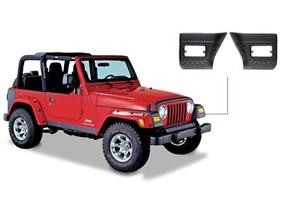Bushwacker 97-06 Jeep Wrangler Trail Armor Front Corners - Black - 14007