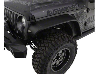 Bushwacker 18-22 Jeep Wrangler JL 2/4 Door Front Flat Style Flares - 10101-07