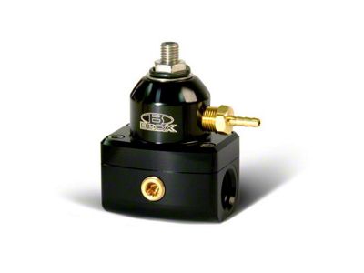 BLOX Racing 2-Port Design Black/Black Adjustable Fuel Pressure Regulator - BXFU-00410-BKB