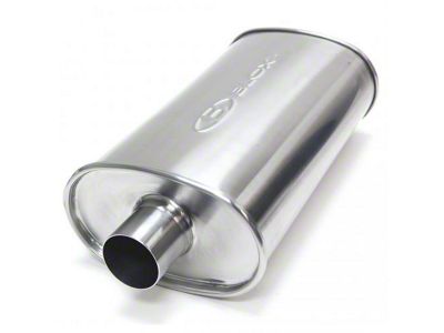 BLOX Racing 2.25 inch SL Sport Muffler - Brushed Silver
