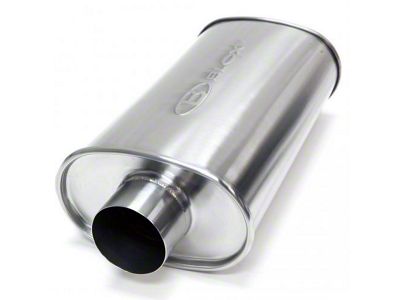 BLOX Racing 3 inch SL Sport Muffler - Brushed Silver