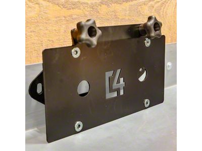 C4 Fabrication Hawse License Plate Mount; Black (Universal; Some Adaptation May Be Required)