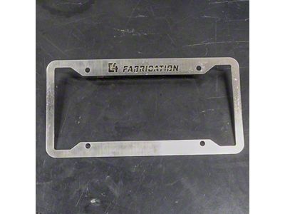 C4 Fabrication License Plate Frame; Black (Universal; Some Adaptation May Be Required)