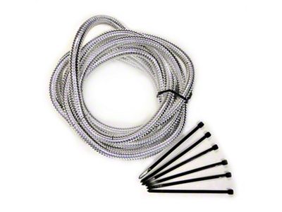 Mr. Gasket Chrome Split Loom Tubing; 3/8 in. x 8 ft.; - 4521