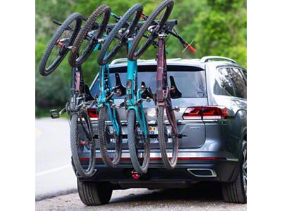 Chuck Rack Vertical Bike Rack with Full Tilt Base Post; Carries 4 Bikes (Universal; Some Adaptation May Be Required)