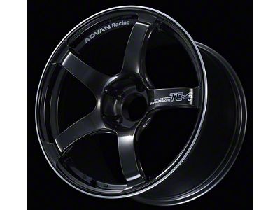 Advan TC4 Black Gunmetallic and Ring Wheel; 17x8; 45mm Offset; 5x114.3mm Bolt Pattern; 73mm Hub Bore