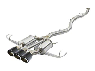 AFE Takeda 3in 304 SS Cat-Back Exhaust w/ Carbon Fiber for Honda Civic - 49-36623-C