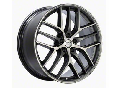 BBS CC-R Satin Graphite with Diamond Cut Face and Polished Rim Protector Wheel; 20x8.5; 40mm Offset; 5x114.3mm Bolt Pattern; 82mm Hub Bore