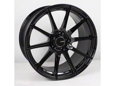 Enkei TS10 Gloss Black Wheel; 18x8; 35mm Offset; 5x114.3mm Bolt Pattern; 72.60mm Hub Bore