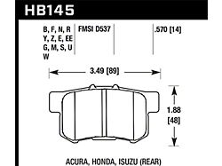 Hawk Performance HPS 5.0 Rear Brake Pads (02-15 Civic)