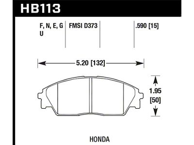 Hawk Performance 88-91 Civic Wagon/90-91CRX Si/ 88-90 Prelude S - HB113F.590
