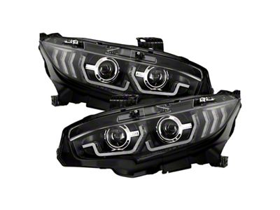Spyder Auto LED Model High-Power LED Module Headlights (16-20 Civic)