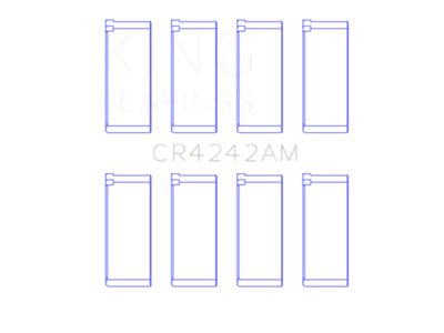 King Engine Bearings 97ci 1.6L L4 B16A2/B16A3 Size STD Rod Bearing - CR4242AM