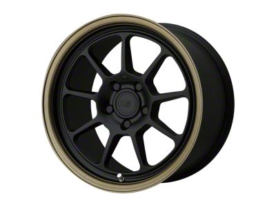 Motegi MR135 Matte Black Center with Bronze Lip Wheel; 18x9.5; 45mm Offset; 5x120mm Bolt Pattern; 74.10mm Hub Bore (17-21 Civic Type R, Type R Limited Edition)