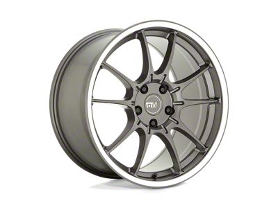 Motegi SS5 Gunmetal with Machined Lip 4-Wheel Kit; 19x8.5; 35mm Offset; 5x114.3mm Bolt Pattern; 72.56mm Hub Bore