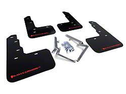 Rally Armor Black Mud Flaps with Red Logo; Front and Rear (17-21 Civic Type R)
