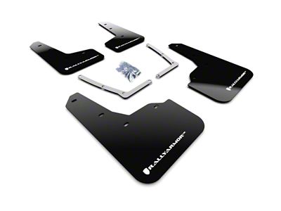Rally Armor 16-21 Honda Civic Si Black UR Mud Flap - MF50-UR-BLK/WH