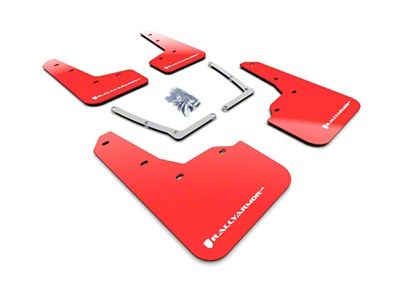 Rally Armor 16-21 Honda Civic Si Red UR Mud Flap - MF50-UR-RD/WH