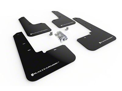 Rally Armor 20-25 Subaru Outback Black UR Mud Flap w/White - MF66-UR-BLK/WH