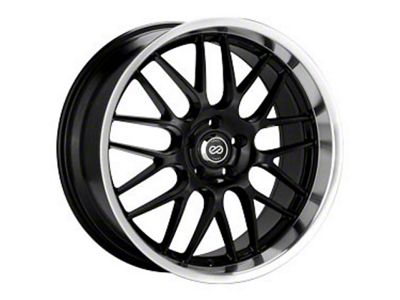 Enkei Lusso Black with Machined Lip 4-Wheel Kit; 20x8.5; 40mm Offset; 5x114.3mm Bolt Pattern; 72.60mm Hub Bore