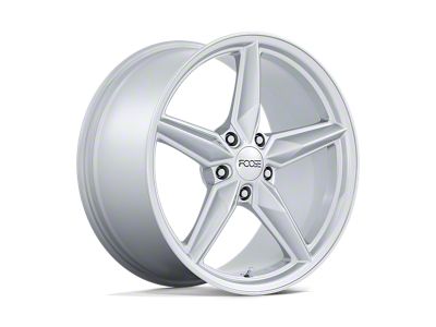 Foose CF8 Gloss Silver 4-Wheel Kit; 19x9.5; 45mm Offset; 5x120mm Bolt Pattern; 67.06mm Hub Bore