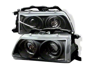 Spyder Auto Honda Civic 90-91/CRX 90-91 Projector Headlights LED Halo Blk - 5010827