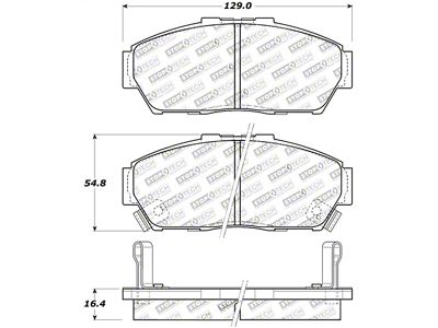 StopTech Street Touring 93-95 Honda Civic Coupe Front Brake Pads - 308.06170