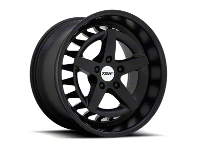 TSW Degner Semi Gloss Black Wheel; 18x8.5; 40mm Offset; 5x114.3mm Bolt Pattern; 76.10mm Hub Bore