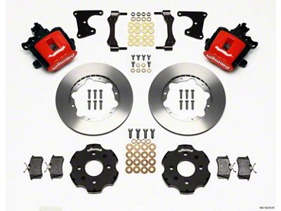 Wilwood Combination Parking Brake Rear Kit 11.00in Red Civic / - 140-10210-R