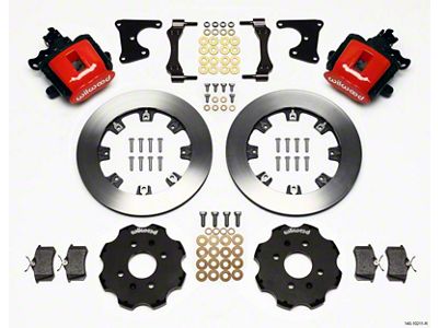 Wilwood Combination Parking Brake Rear Kit 12.19in Red Civic / - 140-10211-R