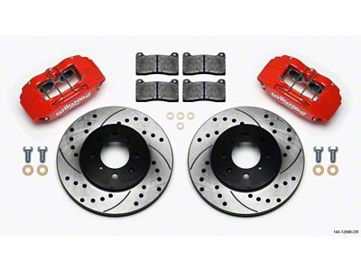 Wilwood DPHA Front Caliper & Rotor Kit Drill Red Honda - 140-12996-DR