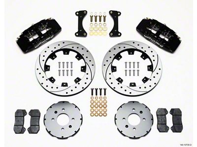 Wilwood Dynapro 6 Front Hat Kit 12.19in Drilled 94-01 Honda/Acura - 140-10735-D