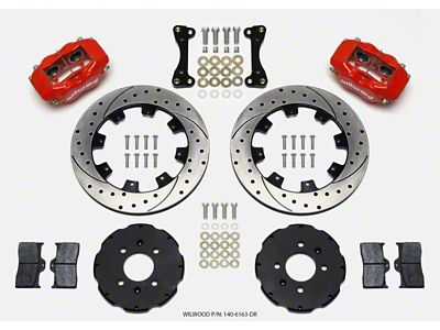 Wilwood Forged Dynalite Front Hat Kit 12.19in Drilled Red 94-01 - 140-6163-DR