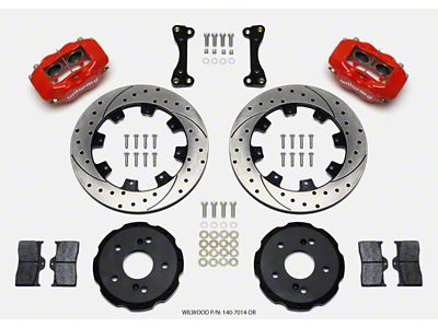 Wilwood Forged Dynalite Front Hat Kit 12.19in Drilled Red 02-06 - 140-7014-DR