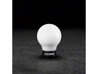 Cobb 07-13 Mazdaspeed3 & 06-07 Mazdaspeed6 Shift Knob - White - 271350-W-BK